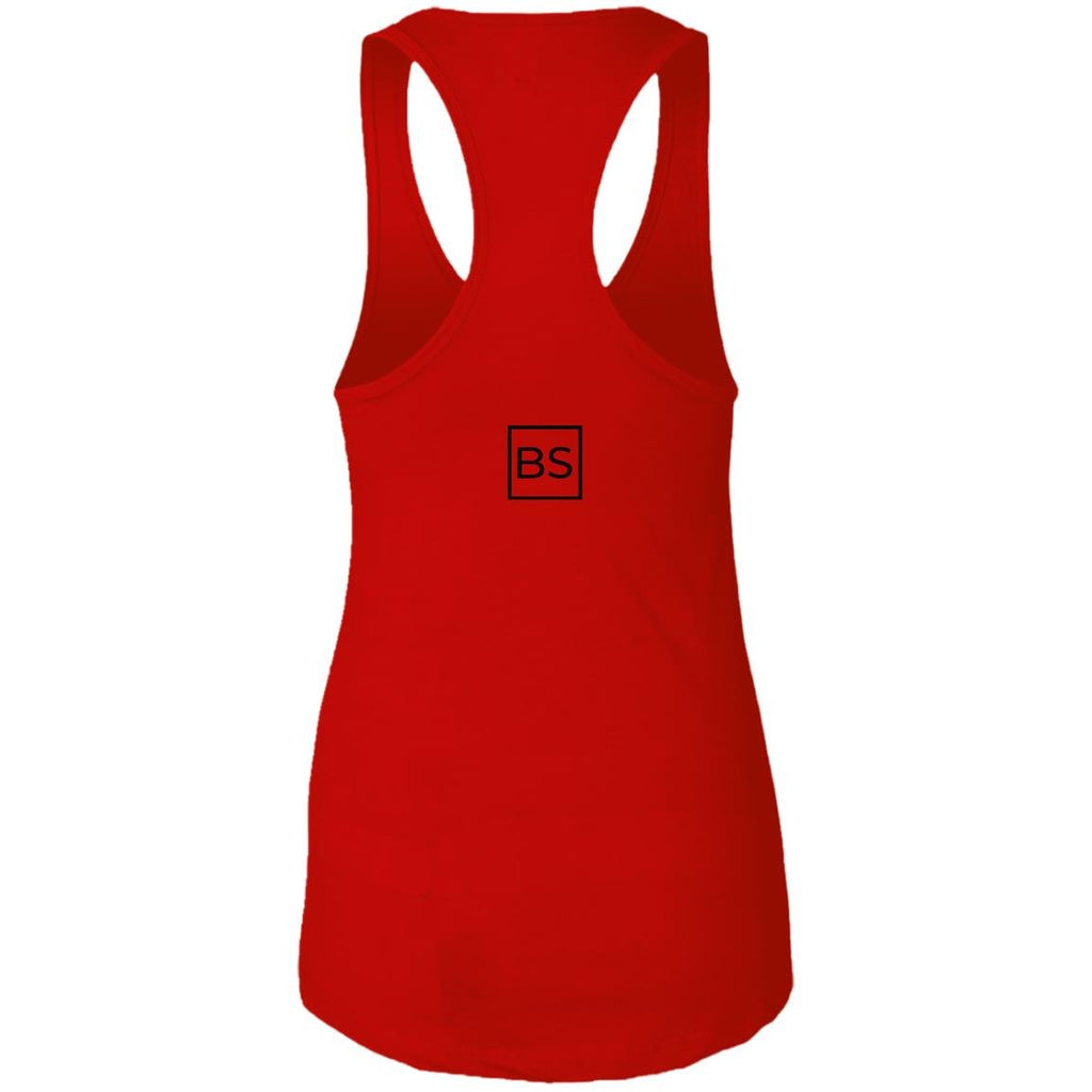 Black Square Ladies Ideal Racerback Tank - Red - X-Small