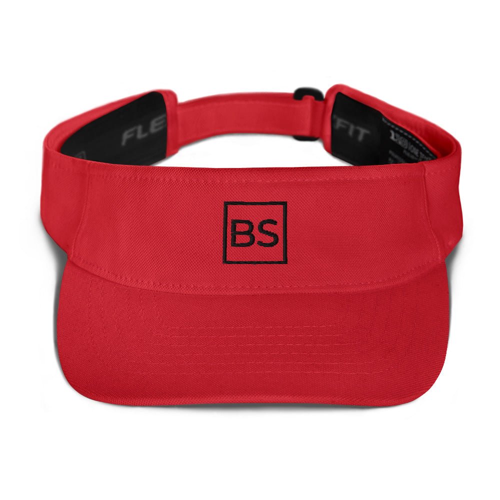 Black Square Visor - Red -