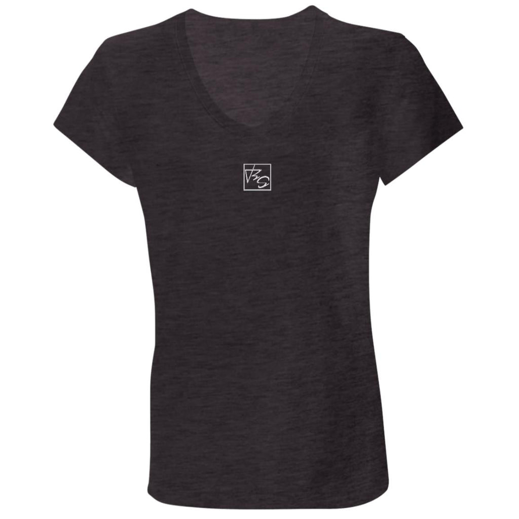 BS Ladies' Jersey V-Neck T-Shirt - Dark Grey Heather - S
