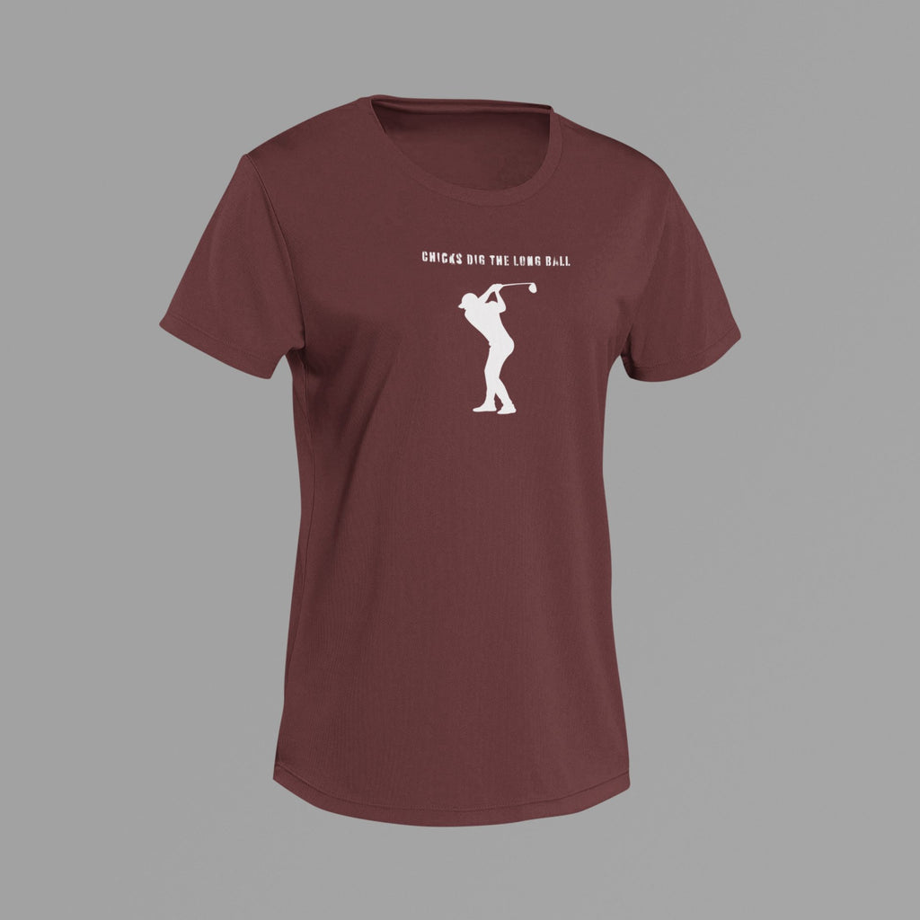 Chicks Dig The Long Ball Men's Tee - Maroon - S