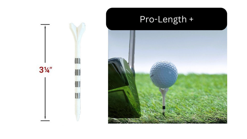 Pro Length Plastic Golf Tees - 100Ct -