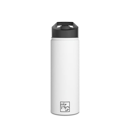 Stainless Steel Water Bottle, Standard Lid - 18oz - White